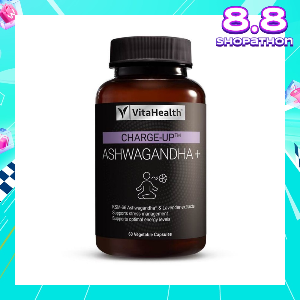 CHARGE-UP Ashwagandha+ Vegetable Capsule (Support Stress Management & Optimal Energy Level) 60s