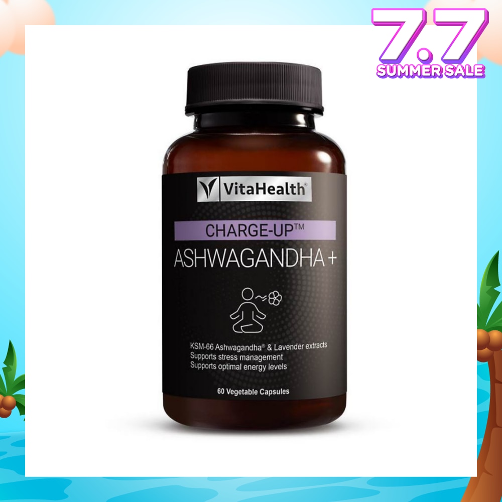 CHARGE-UP Ashwagandha+ Vegetable Capsule (Support Stress Management & Optimal Energy Level) 60s