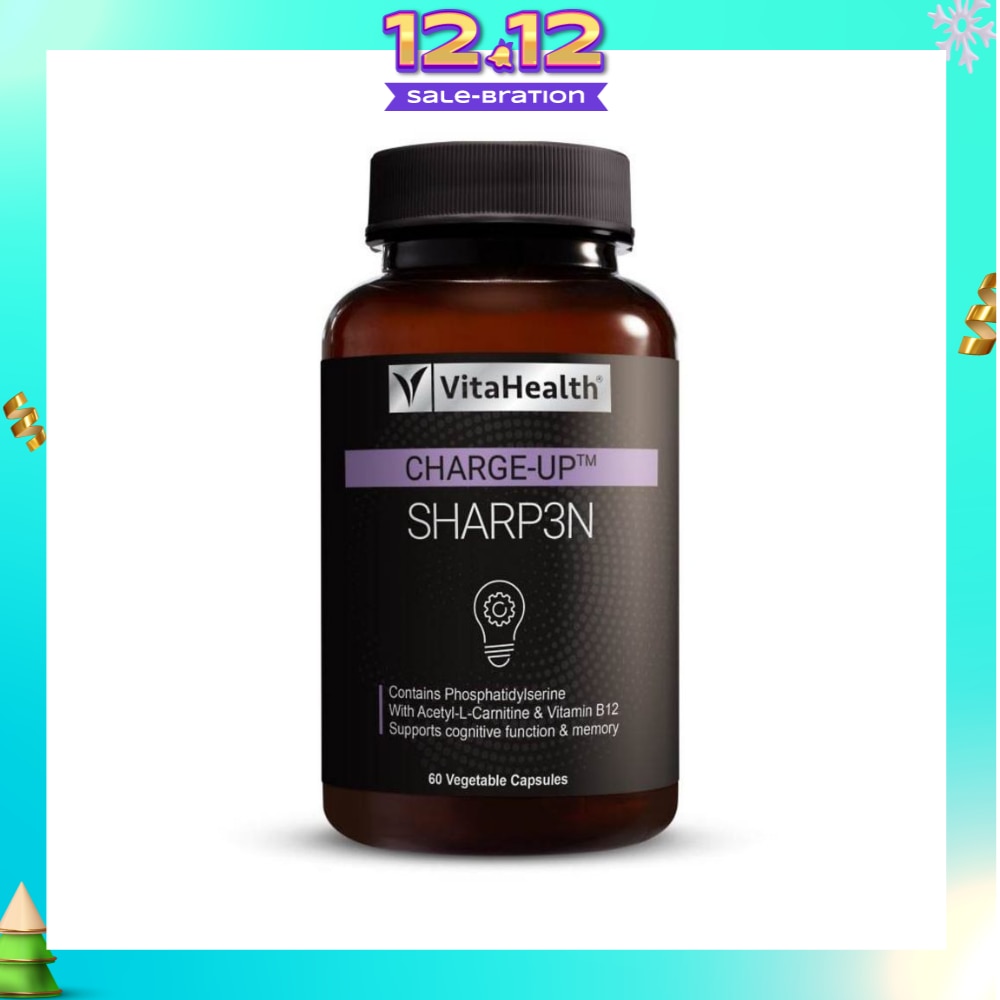 CHARGE-UP Sharp3n Vegetable Capsule (Support Cognitive Function & Memory) 60s