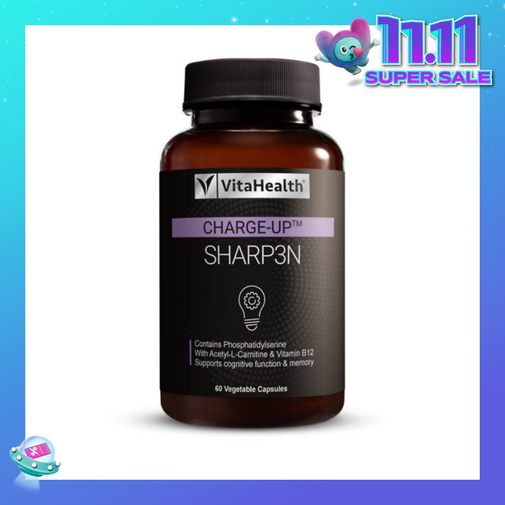 CHARGE-UP Sharp3n Vegetable Capsule (Support Cognitive Function & Memory) 60s