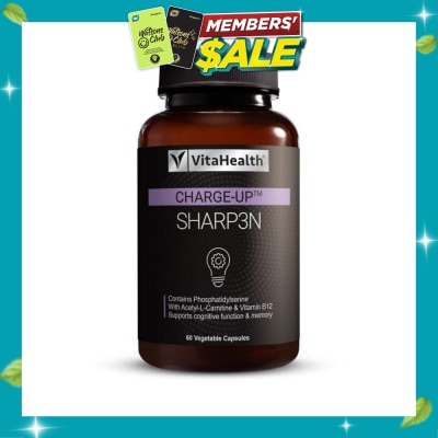 VITAHEALTH CHARGE-UP Sharp3n Vegetable Capsule (Support Cognitive Function & Memory) 60s | Vitamins & Supplements