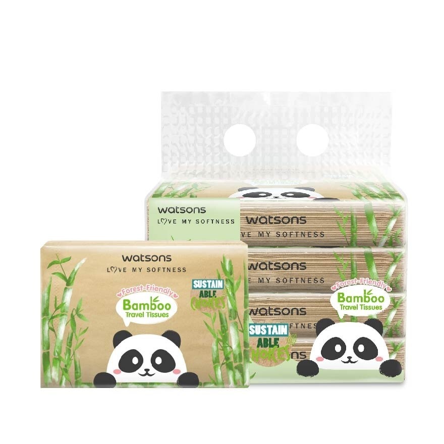 Forest Friendly 3ply Panda Bamboo Tissue Sheet 50s x 4 pack