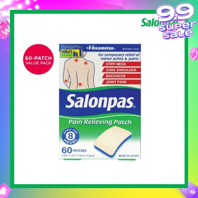 SALONPAS® Pain Relieving Patch (For Temporary Relief of Minor Aches & Pains) 60s