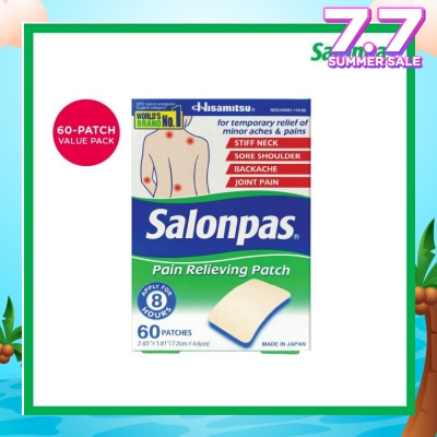 SALONPAS® Pain Relieving Patch (For Temporary Relief of Minor Aches & Pains) 60s