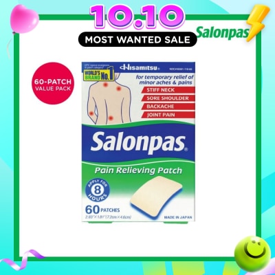 SALONPAS® Pain Relieving Patch (For Temporary Relief of Minor Aches & Pains) 60s image
