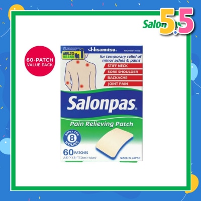 SALONPAS® Pain Relieving Patch (For Temporary Relief of Minor Aches & Pains) 60s
