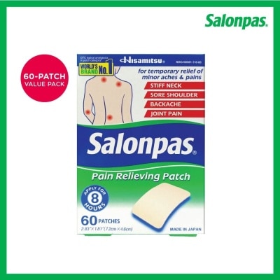 SALONPAS® Pain Relieving Patch (For Temporary Relief of Minor Aches & Pains) 60s