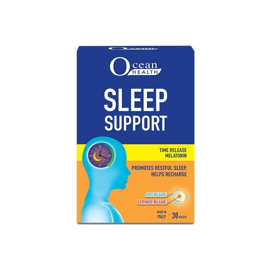 Sleep Support Tablet (Promotes Restful Sleep, Helps Recharge + Time Release Melatonin with Fast Release Outer Layer & Extended Release Inner Core) 30s