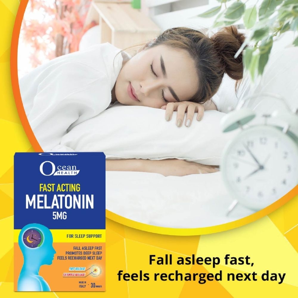 Sleep Support Tablet (Promotes Restful Sleep, Helps Recharge + Time Release Melatonin with Fast Release Outer Layer & Extended Release Inner Core) 30s image