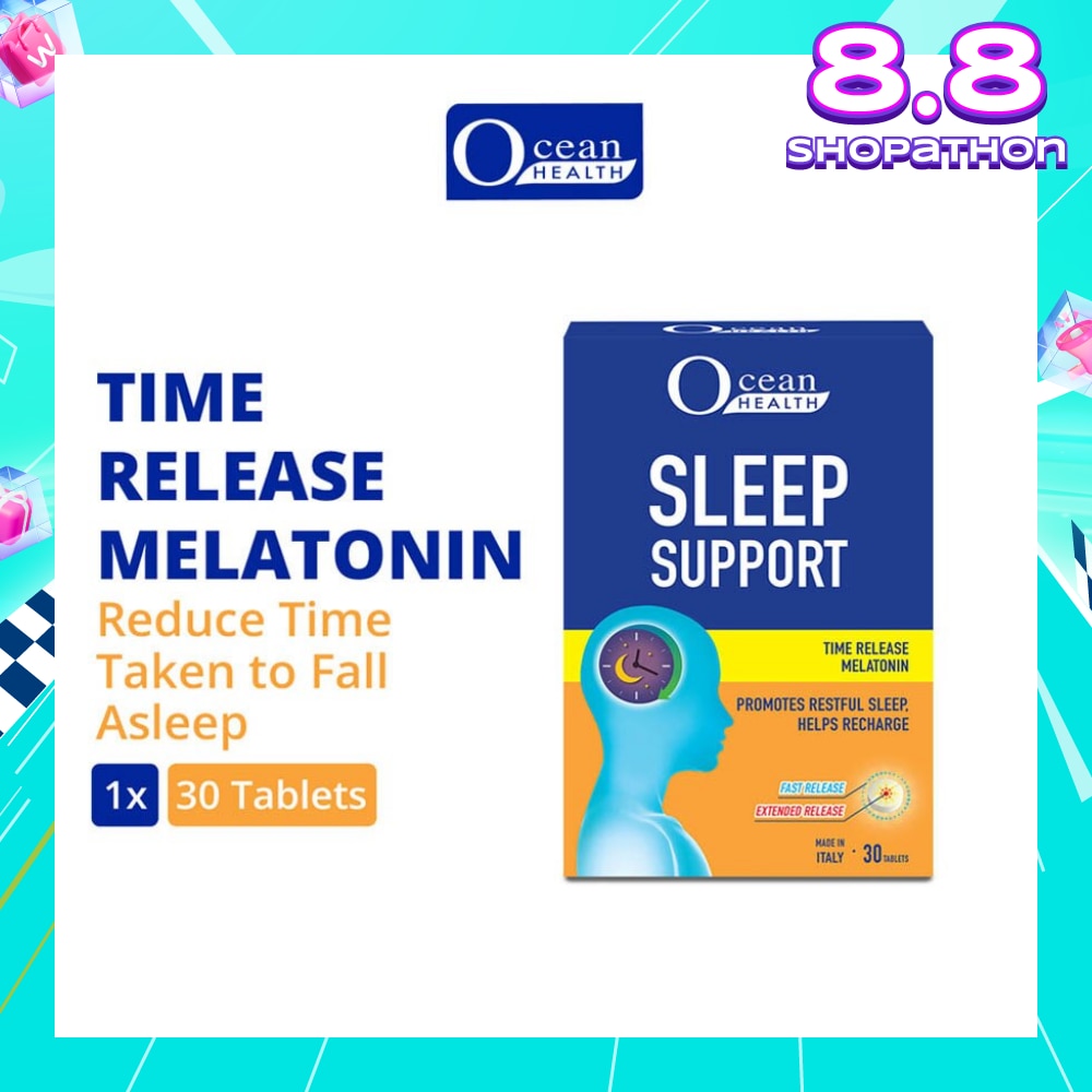 Sleep Support Tablet (Promotes Restful Sleep, Helps Recharge + Time Release Melatonin with Fast Release Outer Layer & Extended Release Inner Core) 30s
