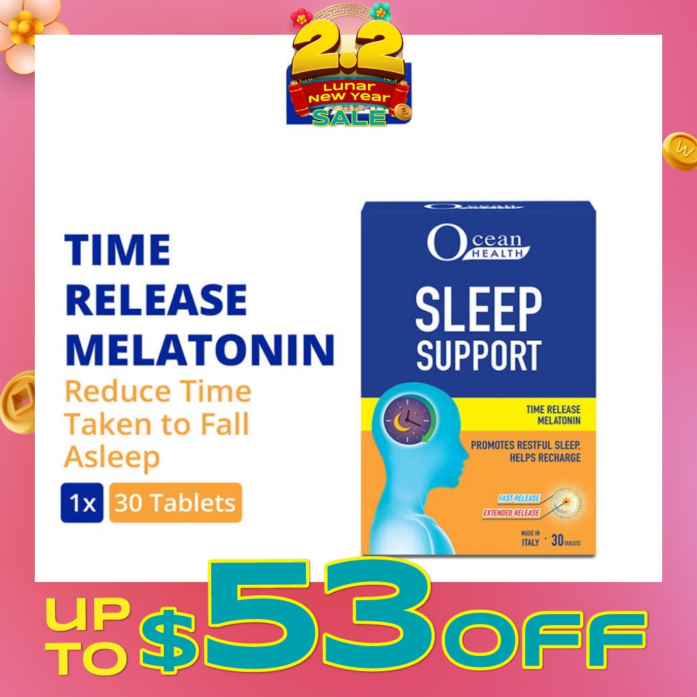 Sleep Support Tablet (Promotes Restful Sleep, Helps Recharge + Time Release Melatonin with Fast Release Outer Layer & Extended Release Inner Core) 30s