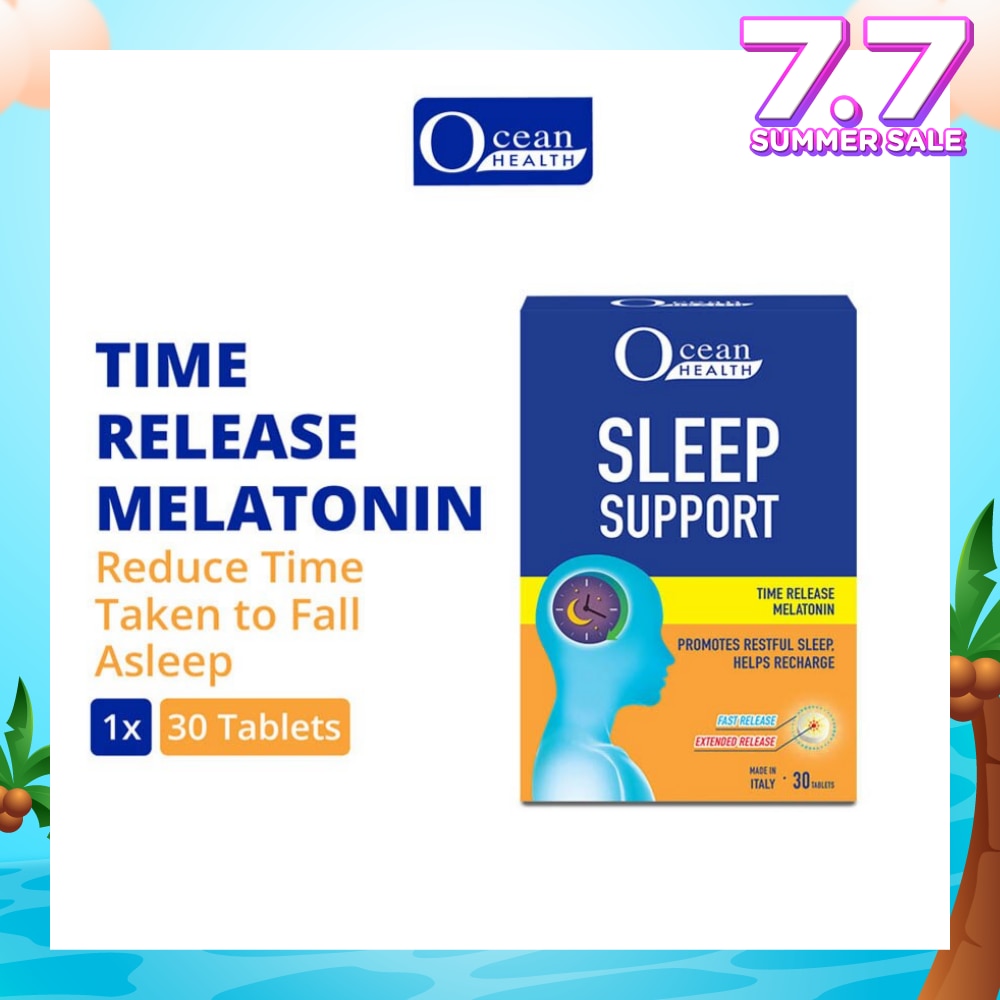 Sleep Support Tablet (Promotes Restful Sleep, Helps Recharge + Time Release Melatonin with Fast Release Outer Layer & Extended Release Inner Core) 30s