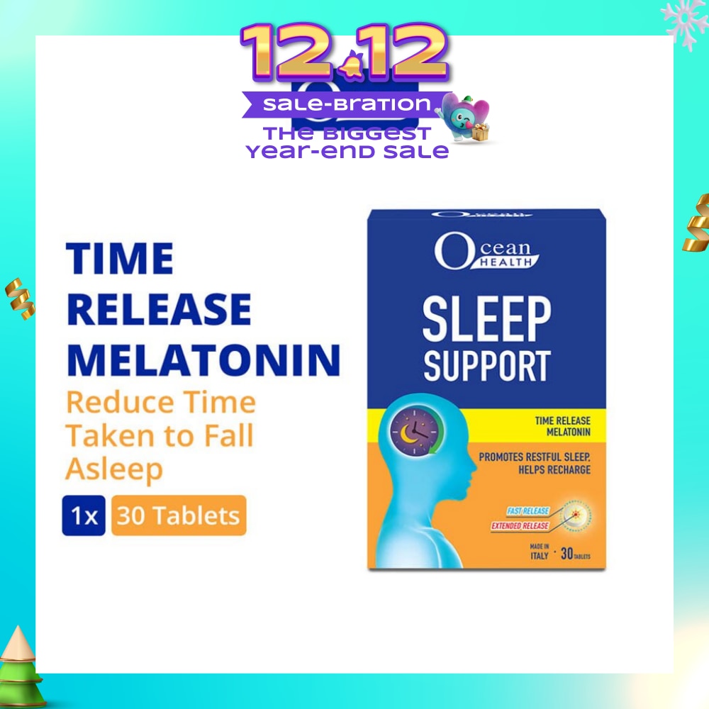 Sleep Support Tablet (Promotes Restful Sleep, Helps Recharge + Time Release Melatonin with Fast Release Outer Layer & Extended Release Inner Core) 30s