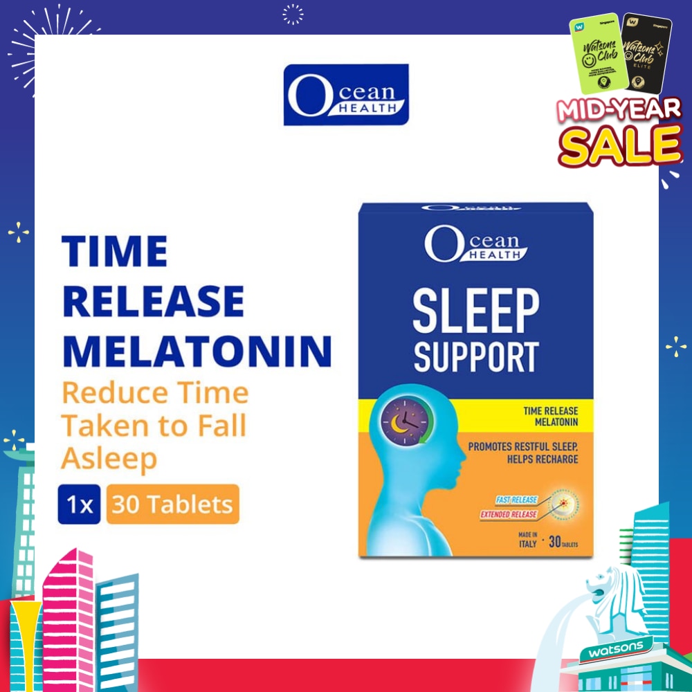 Sleep Support Tablet (Promotes Restful Sleep, Helps Recharge + Time Release Melatonin with Fast Release Outer Layer & Extended Release Inner Core) 30s
