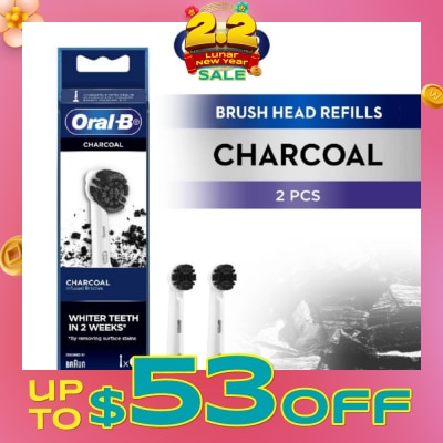 ORAL-B Charcoal White Clean Electric Toothbrush Replacement Head 2s