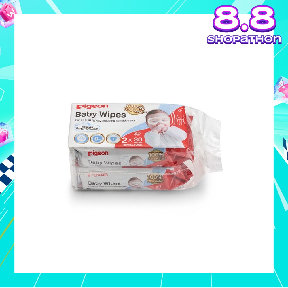 Baby Wipes Water Base 30s x 2