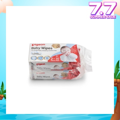PIGEON Baby Wipes Water Base 30s x 2