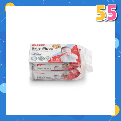 PIGEON Baby Wipes Water Base 30s x 2