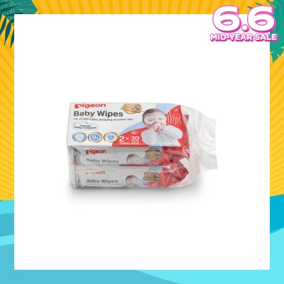 PIGEON Baby Wipes Water Base 30s x 2