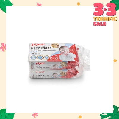 PIGEON Baby Wipes Water Base 30s x 2