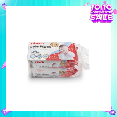 PIGEON Baby Wipes Water Base 30s x 2