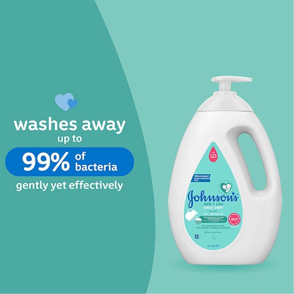 Baby Milk + Rice Moisturizing Bath Cleanses Without Drying (Washes Away 99.9% Germs) 1000ml