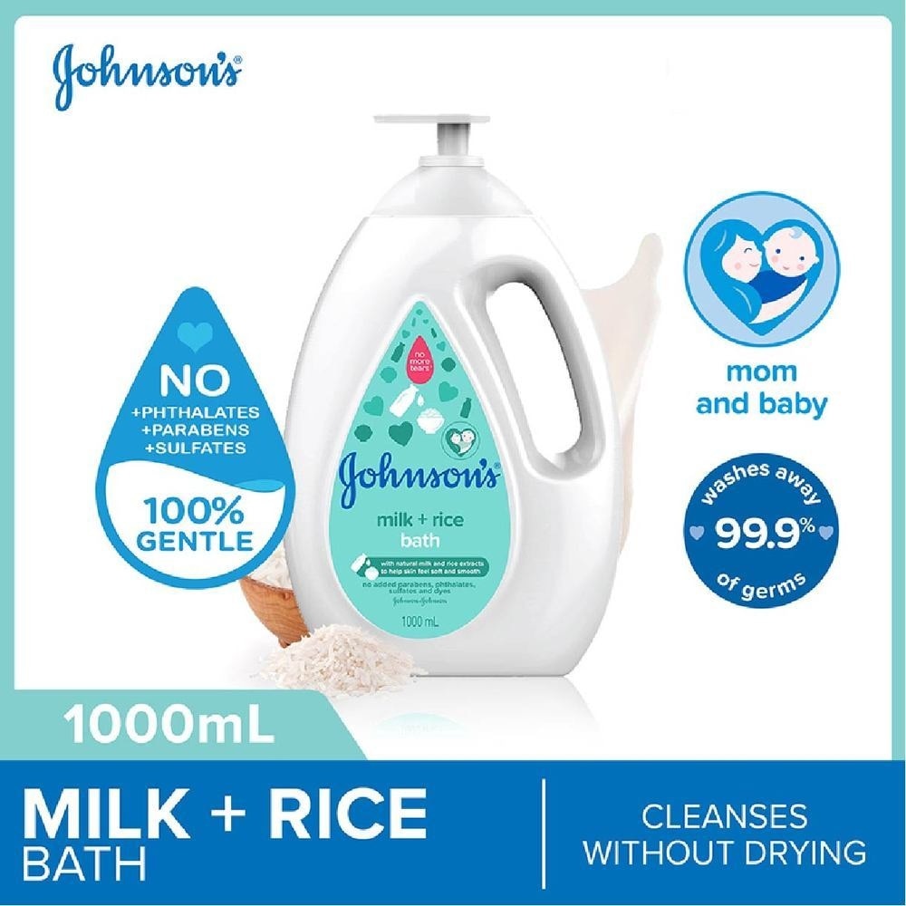 Baby Milk + Rice Moisturizing Bath Cleanses Without Drying (Washes Away 99.9% Germs) 1000ml