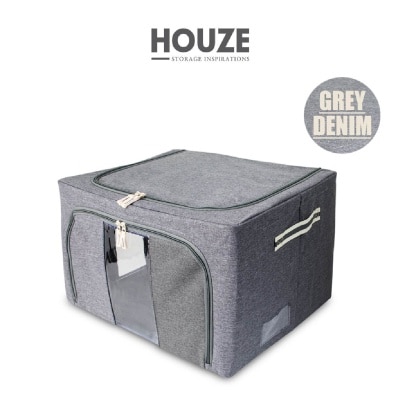 HOUZE Foldable Linen Storage Box Grey SB-1786 Grey 1s