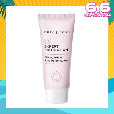 CUTE PRESS UV Expert Protection All Day Bright Tone Up Sunscreen SPF50+ PA++ 30g.