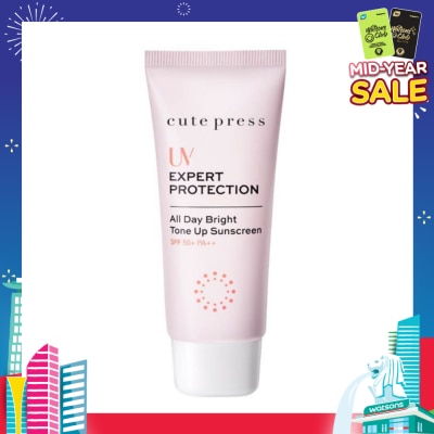 CUTE PRESS UV Expert Protection All Day Bright Tone Up Sunscreen SPF50+ PA++ 30g.
