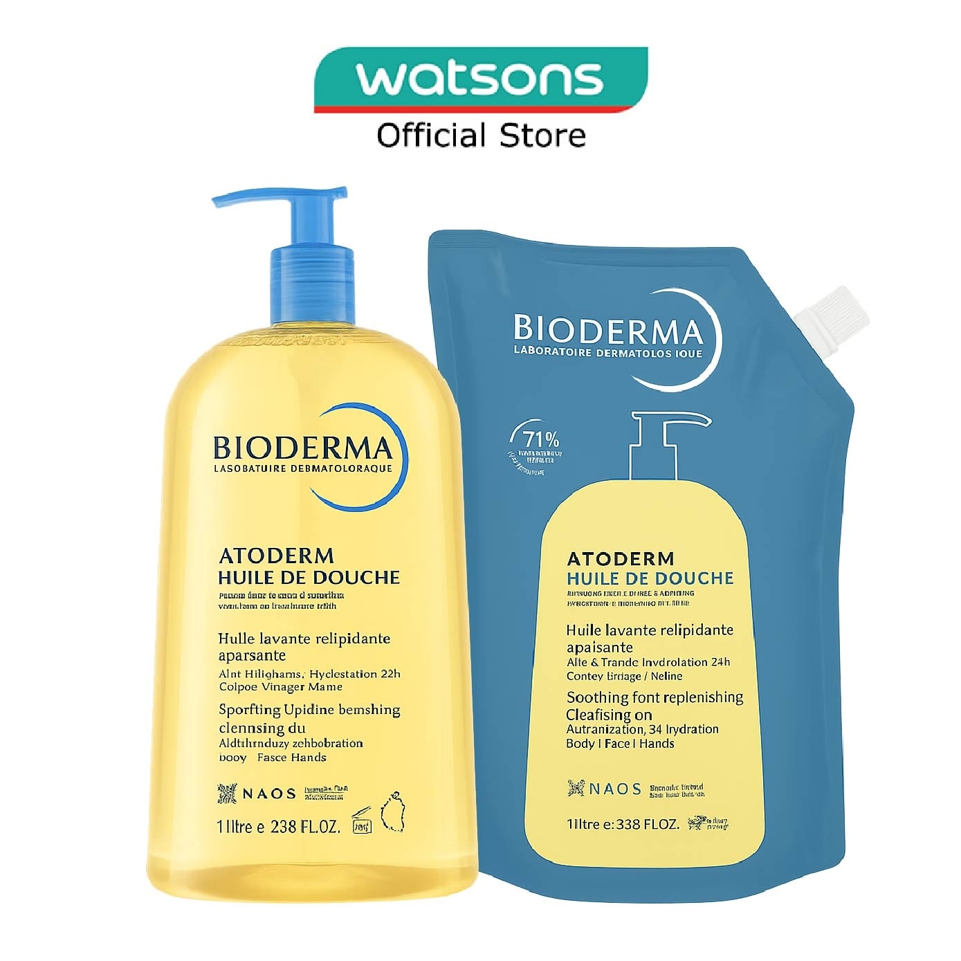 Atoderm Huile De Shower Oil Bundle Set 1s