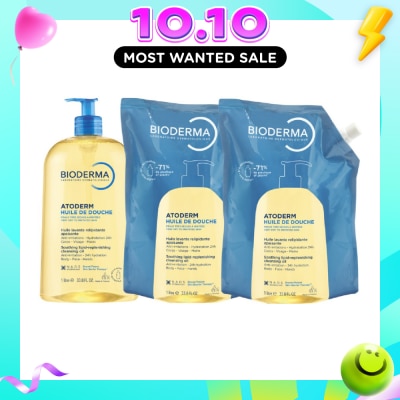 BIODERMA Atoderm Huile De Shower Oil Bundle Set 1s image