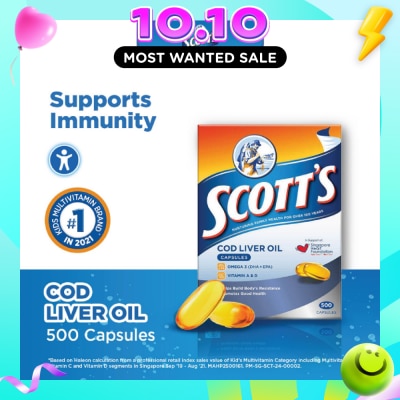 SCOTT'S Cod Liver Oil 500 Capsules image