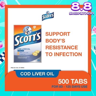 SCOTT'S Cod Liver Oil 500 Capsules