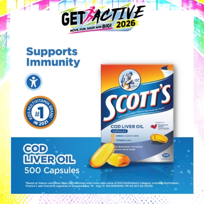 SCOTT'S - Cod Liver Oil 500 Capsules image