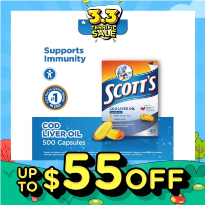 SCOTT'S Cod Liver Oil 500 Capsules (Expiry: Jul`2026)