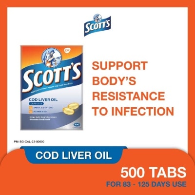 SCOTT'S Cod Liver Oil 500 Capsules