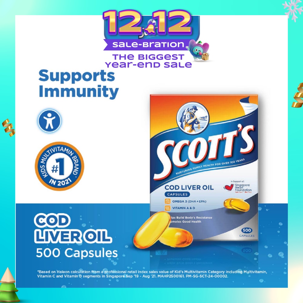 Cod Liver Oil 500 Capsules (Expiry: Jul`2026)