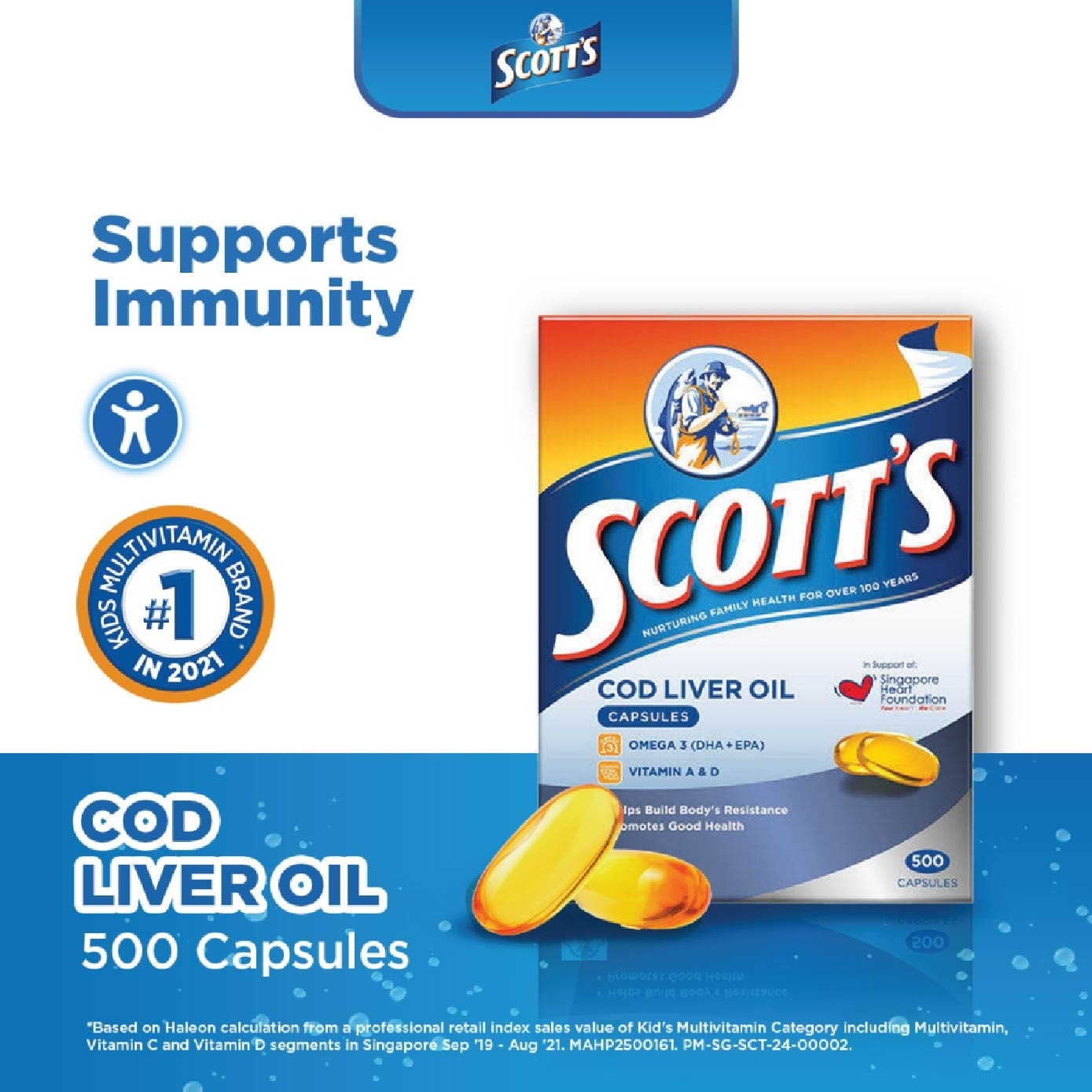 Cod Liver Oil 500 Capsules (Expiry: Jul`2026)