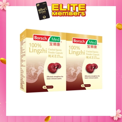 BORSCH MED 100% Lingzhi Cracked Spores Powder 2 x 60 Capsules