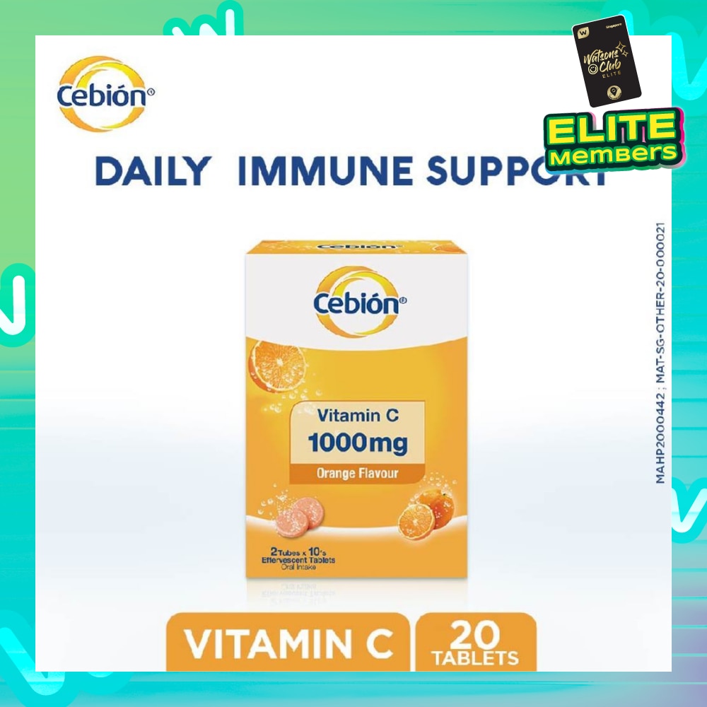 Vitamin C Effervescent Tablets Orange Flavor Twin Pack 10s x 2