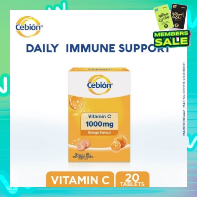 CEBION Vitamin C Effervescent Tablets Orange Flavor Twin Pack 10s x 2