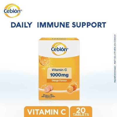 CEBION Vitamin C Effervescent Tablets Orange Flavor Twin Pack 10s x 2