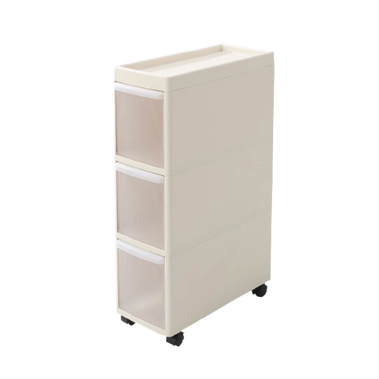 Slim Cabinet MS-2183 3 Tier Beige 1s