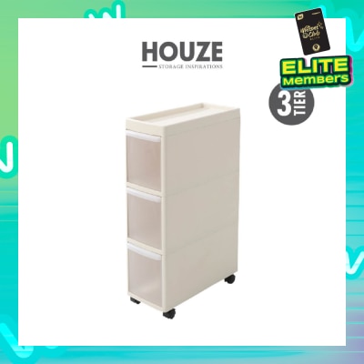 HOUZE Slim Cabinet MS-2183 3 Tier Beige 1s