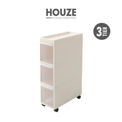 HOUZE Slim Cabinet MS-2183 3 Tier Beige 1s