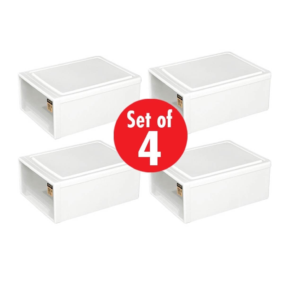 [SET OF 4] 7L Single Tier Drawer Gen X 4**MS-2232-CLEAR 4s