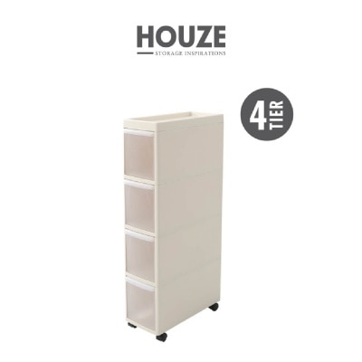 HOUZE 4 Tier Slim Cabinet MS-2184-BEIGE 1s