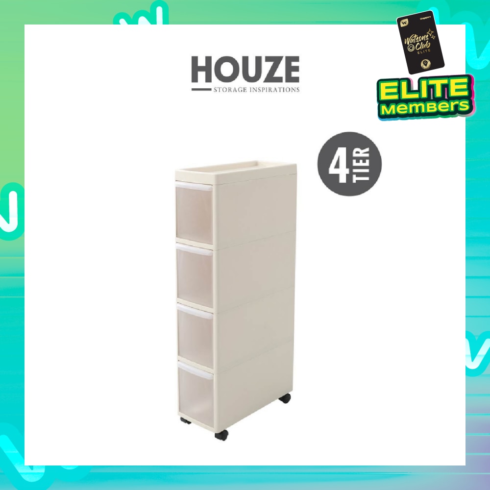 4 Tier Slim Cabinet MS-2184-BEIGE 1s