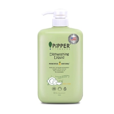 PIPPER STANDARD Dishwashing Liquid Grease Cutting Formula Citrus Scent (Made From Pineapple Fermentation) 900ml